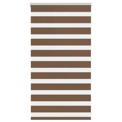 vidaXL Zebra zavesa rjava 70x100 cm širina blaga 65,9 cm poliester