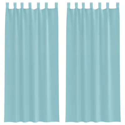 vidaXL Voile zavese z zankami 2 kosa turkizne 140x245 cm