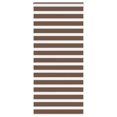 vidaXL Zebra zavesa rjava 105x200 cm širina blaga 100,9 cm poliester