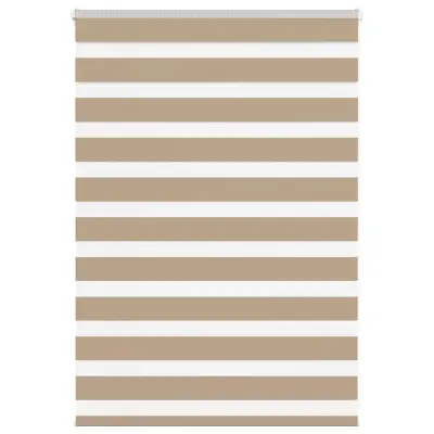 vidaXL Zebra zavesa peščeno rjava 95x100 cm širina blaga 90,9 cm poliester