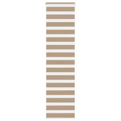 vidaXL Zebra zavesa peščeno rjava 55x200 cm širina blaga 50,9 cm poliester