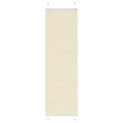 vidaXL Plisirana zavesa kremne barve 55x200 cm, širina blaga 54,4 cm, poliester