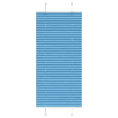 vidaXL Plisirana senčila modra 65x150 cm, širina blaga 64,4 cm, poliester