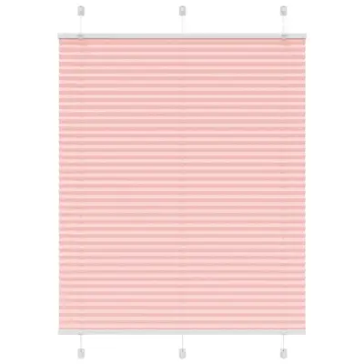 vidaXL Plisirana zavesa roza 105x100 cm širina blaga 104,4 cm poliester