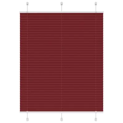 vidaXL Plisirana žaluzija bordo rdeča 110x100 cm širina blaga 109,4 cm poliester