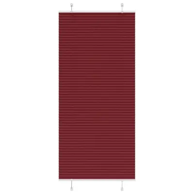 vidaXL Plisirana žaluzija bordo rdeča 90x200 cm širina blaga 89,4 cm poliester