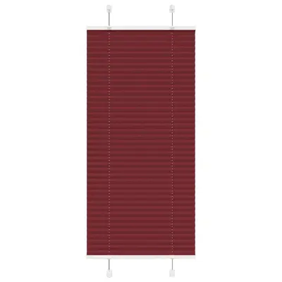 vidaXL Plisirana žaluzija bordo rdeča 65x100 cm širina blaga 64,4 cm poliester