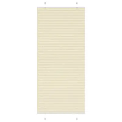 vidaXL Plisirana zavesa kremne barve 100x200 cm, širina blaga 99,4 cm, poliester