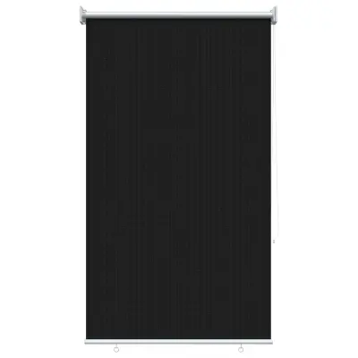 vidaXL Zunanja rolo zavese z blokiranjem UV žarkov 90 % Črna HDPE