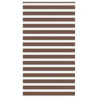 vidaXL Zebra zavesa rjava 130x230 cm širina blaga 125,9 cm poliester