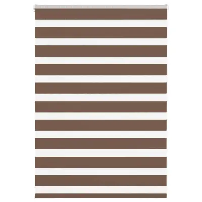 vidaXL Zebra zavesa rjava 110x100 cm širina blaga 105,9 cm poliester