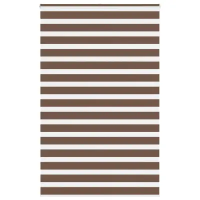 vidaXL Zebra senčilo rjavo 145x230 cm širina blaga 140,9 cm poliester