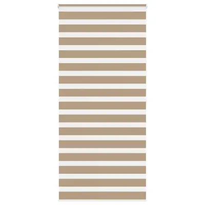 vidaXL Zebra zavesa peščeno rjava 105x200 cm širina blaga 100,9 cm poliester