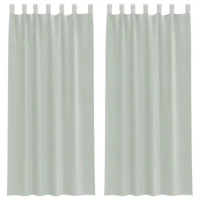 vidaXL Voile zavese z zankami 2 kosa svetlo sive 140x245 cm