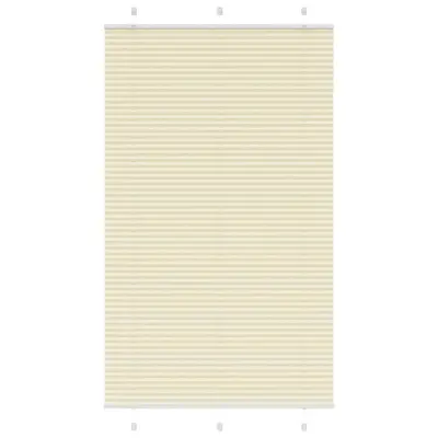 vidaXL Plisirana zavesa kremne barve 110x200 cm, širina blaga 109,4 cm, poliester