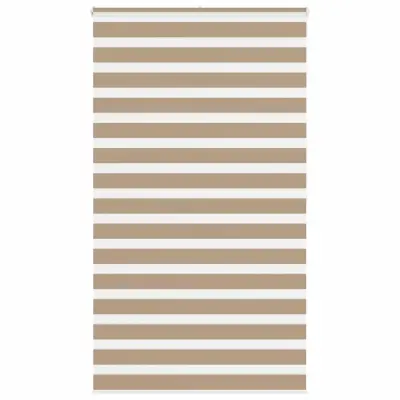 vidaXL Zebra zavesa peščeno rjava 125x200 cm širina blaga 120,9 cm poliester