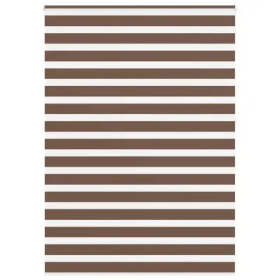 vidaXL Zebra senčilo rjavo 155x230 cm širina blaga 150,9 cm poliester