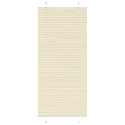 vidaXL Plisirana zavesa kremne barve 90x200 cm, širina blaga 89,4 cm, poliester