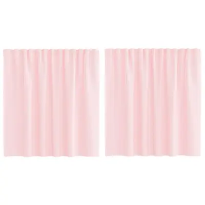 vidaXL Voile zavese z zankami 2 kosa svetlo roza 140x140 cm