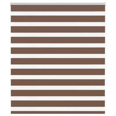 vidaXL Zebra zavesa rjava 125x100 cm širina blaga 120,9 cm poliester