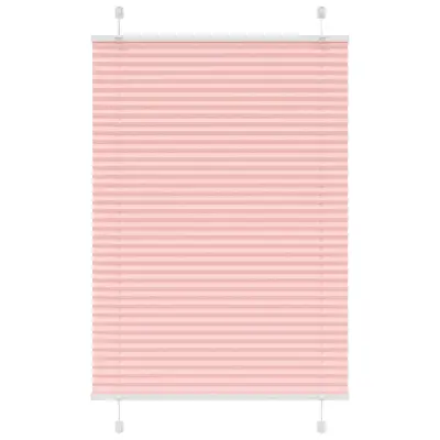 vidaXL Plisirana zavesa roza 100x100 cm širina blaga 99,4 cm poliester
