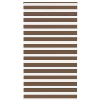vidaXL Zebra zavesa rjava 120x200 cm širina blaga 115,9 cm poliester
