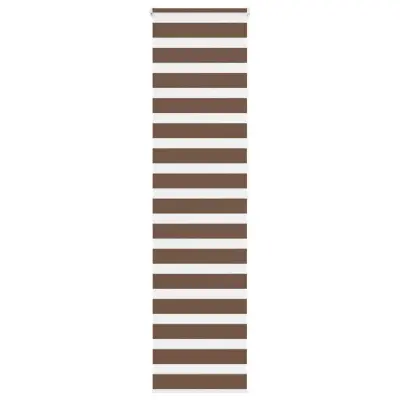 vidaXL Zebra zavesa rjava 55x200 cm širina blaga 50,9 cm poliester