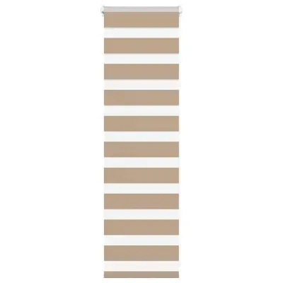 vidaXL Zebra zavesa peščeno rjava 45x100 cm širina blaga 40,9 cm poliester
