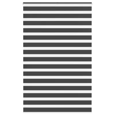 vidaXL Zebra senčilo črne barve 145x230 cm, širina blaga 140,9 cm, poliester