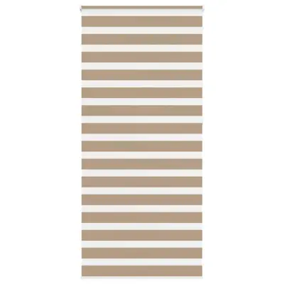 vidaXL Zebra zavesa peščeno rjava 95x230 cm širina blaga 90,9 cm poliester