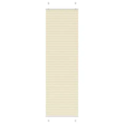 vidaXL Plisirana zavesa kremne barve 60x200 cm, širina blaga 59,4 cm, poliester