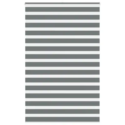 vidaXL Zebra senčilo temno sivo 145x230 cm širina blaga 140,9 cm poliester