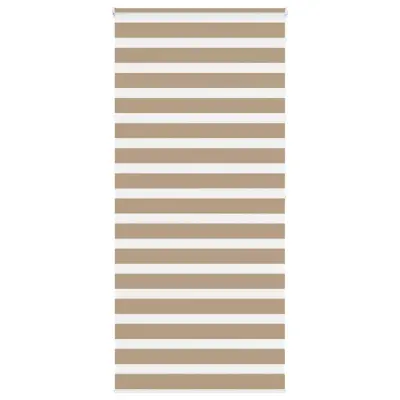 vidaXL Zebra zavesa peščeno rjava 110x200 cm širina blaga 105,9 cm poliester