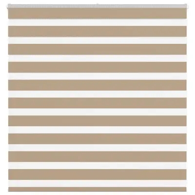 vidaXL Zebra zavesa peščeno rjava 145x100 cm širina blaga 140,9 cm poliester