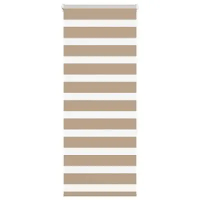 vidaXL Zebra zavesa peščeno rjava 55x150 cm širina blaga 50,9 cm poliester