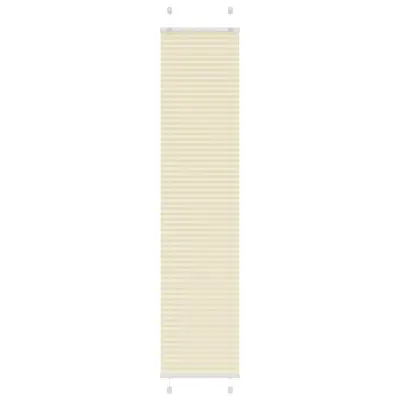 vidaXL Plisirana zavesa kremne barve 40x200 cm, širina blaga 39,4 cm, poliester