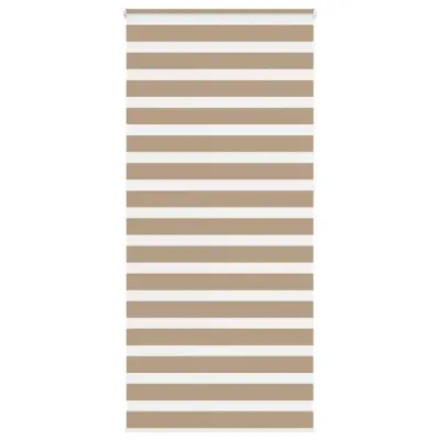 vidaXL Zebra zavesa peščeno rjava 100x230 cm širina blaga 95,9 cm poliester