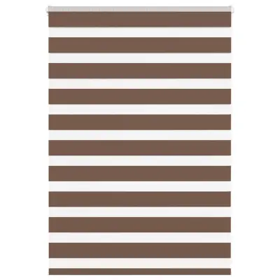 vidaXL Zebra zavesa rjava 105x100 cm širina blaga 100,9 cm poliester