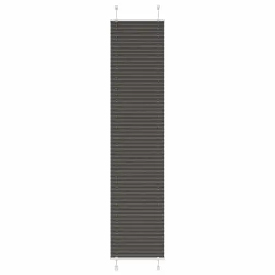 vidaXL Plisirana senčila črna 50x200 cm, širina blaga 49,4 cm, poliester