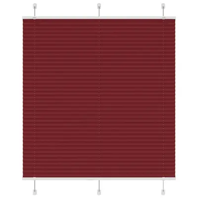 vidaXL Plisirana žaluzija bordo rdeča 115x100 cm širina blaga 114,4 cm poliester