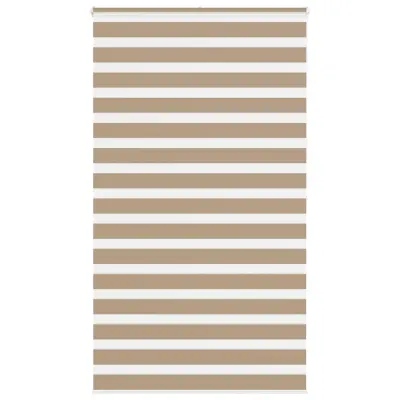 vidaXL Zebra zavesa peščeno rjava 135x200 cm Širina blaga 130,9 cm Poliester