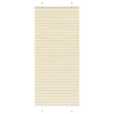 vidaXL Plisirana zavesa kremne barve 95x200 cm, širina blaga 94,4 cm, poliester