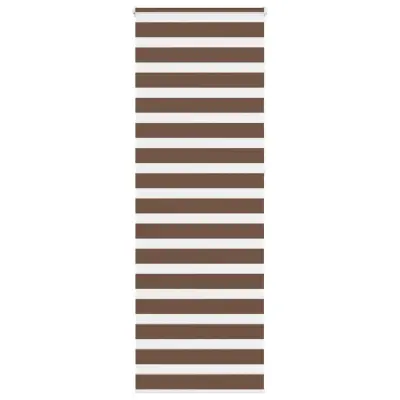 vidaXL Zebra zavesa rjava 80x230 cm širina blaga 75,9 cm poliester