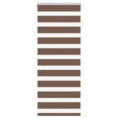 vidaXL Zebra zavesa rjava 65x150 cm širina blaga 60,9 cm poliester