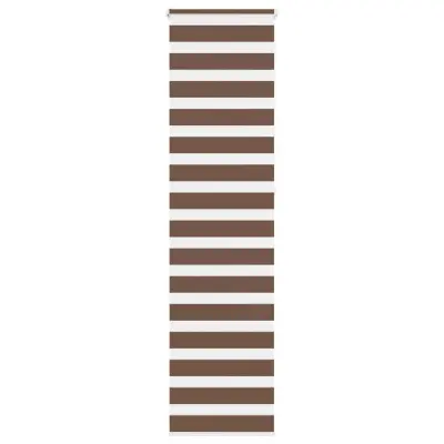 vidaXL Zebra zavesa rjava 65x230 cm širina blaga 60,9 cm poliester