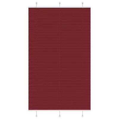 vidaXL Plisirana žaluzija bordo rdeča 120x200 cm širina blaga 119,4 cm poliester