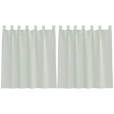 vidaXL Voile zavese z zankami 2 kosa svetlo sive 140x140 cm
