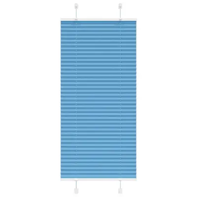 vidaXL Plisirana senčila modra 55x150 cm, širina blaga 54,4 cm, poliester