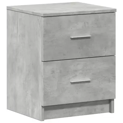 vidaXL Nočna omarica z 2 predaloma betonsko siva 40x36x50 cm