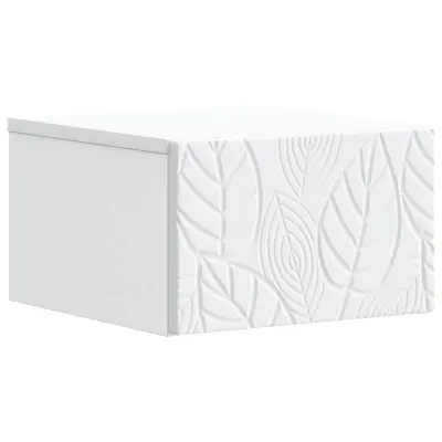 vidaXL Stenski nočni omarici Bela 49 x 34,5 x 20 cm Inženirski les